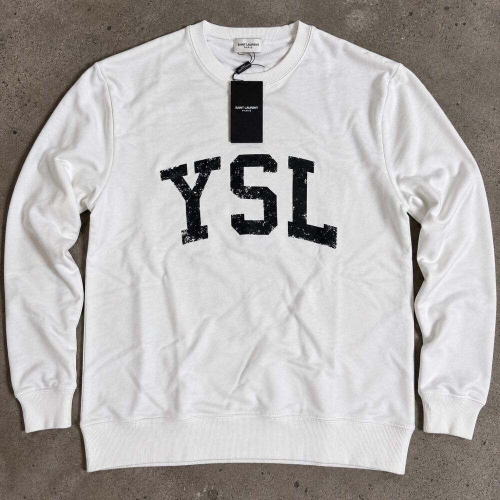 Saint-laurent-paris Men's White Sweatshirt